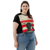 Good Works by Samantha Wisdom, All-Over Print Crop Tee