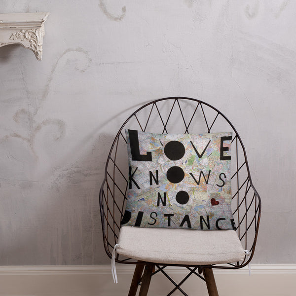 Love Knows No Distance Basic Pillow