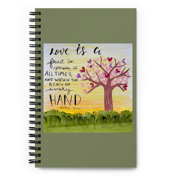 Love is a Fruit by Maren Studt, Spiral notebook