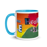 Power Without Love is Reckless by Keisy Moreno, Mug with Color Inside