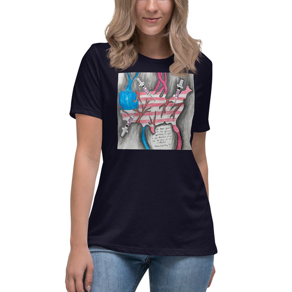 A New Dimension of Love by Linda Creglow, Women's Relaxed T-Shirt